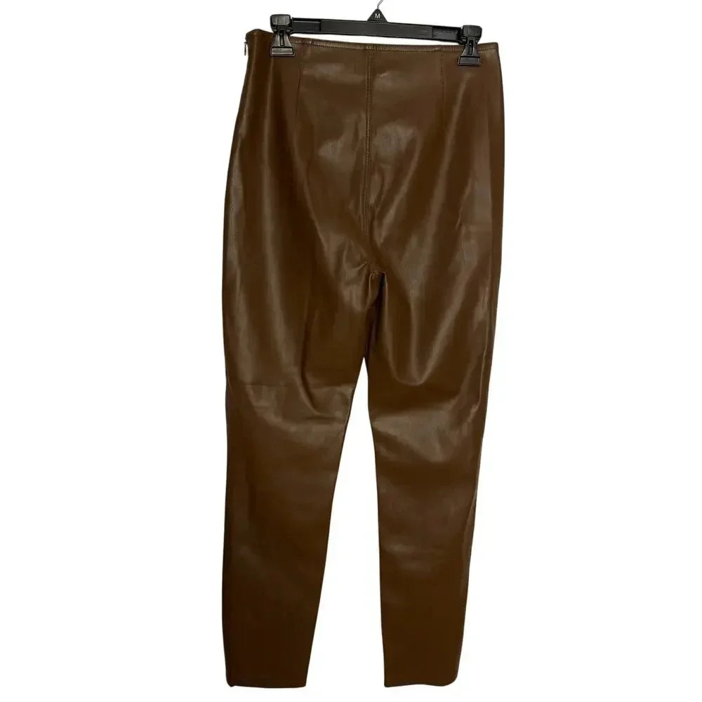 We The Free Spitfire Skinny Faux Leather HighWaist Pants size 29 Brown - Picture 3 of 9